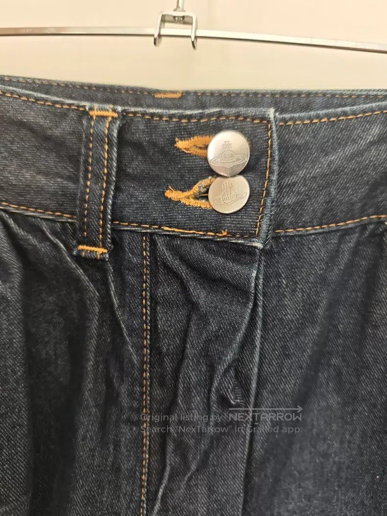 Vivienne Westwood Vivienne Westwood size 1 Heart Saturn Embroidered Denim Pan Size 22" - 3 Thumbnail