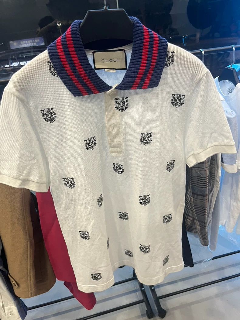 Gucci Gucci Size OS Tiger head short-sleeved Polo shirt 2503-Nex Size US M / EU 48-50 / 2 - 1 Thumbnail