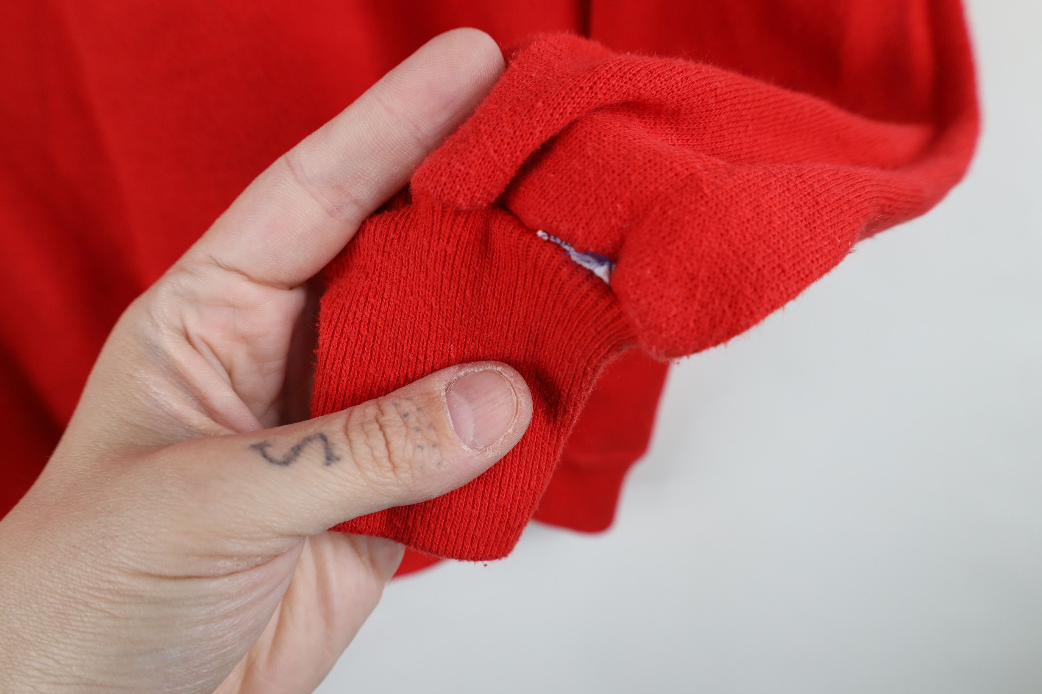 Vintage Vintage 70s Streetwear Blank Raglan Sweatshirt Red USA Size L / US 10 / IT 46 - 10 Thumbnail