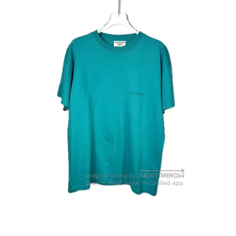 Balenciaga Balenciaga Mint Blue Short Sleeve T-Shirt Size US S / EU 44-46 / 1 - 1 Thumbnail