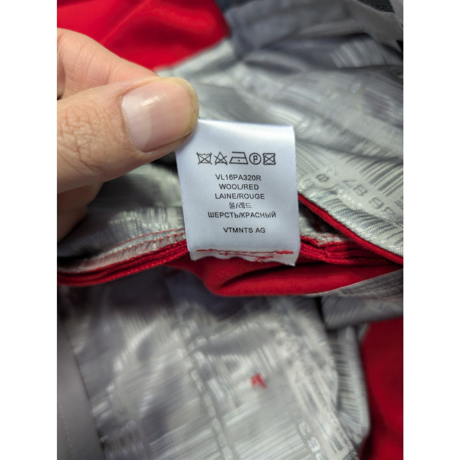 Vetements o1rshd1 High-Waisted Wool Tailored Pants in Red Size US 34 / EU 50 - 18 Thumbnail