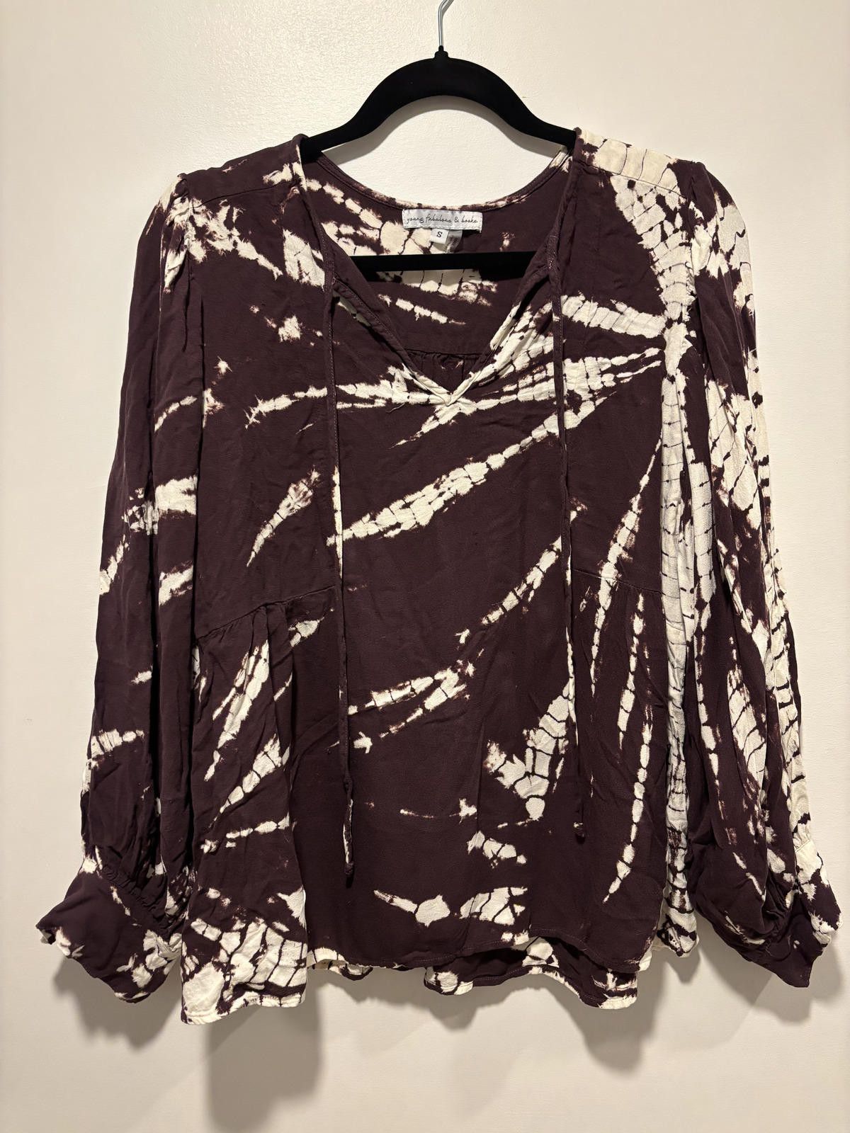 Other NEW Young Fabulous & Broke Tie-Dye Long Sleeve Blouse Size S / US 4 / IT 40 - 1 Thumbnail