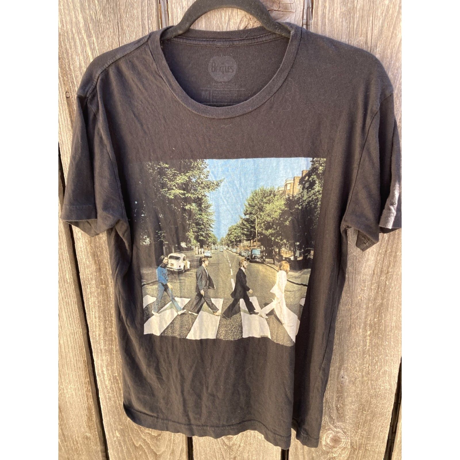 Vintage The Beatles Abbey Road T-Shirt Black Classic 60s MEN'S M Cotton Lennon Short Sleeve Crew Neck Graphic Print Vintage: No Size US M / EU 48-50 / 2 - 3 Thumbnail