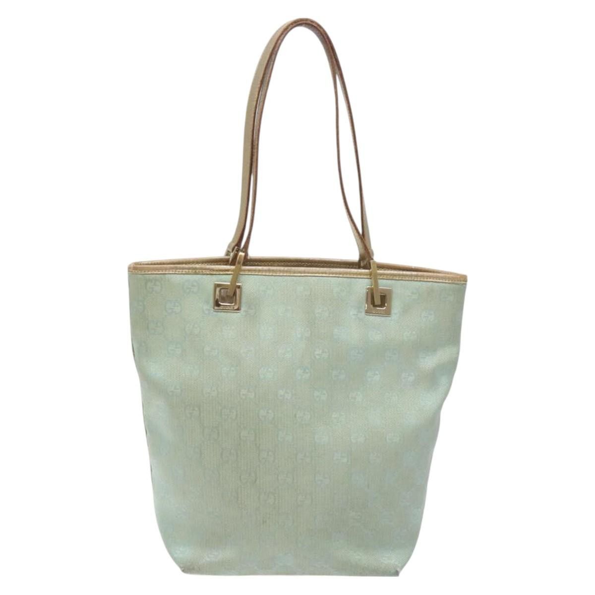 Gucci GUCCI GG Canvas Tote Bag Nylon Peppermint Gold 002 002 Size ONE SIZE - 3 Thumbnail