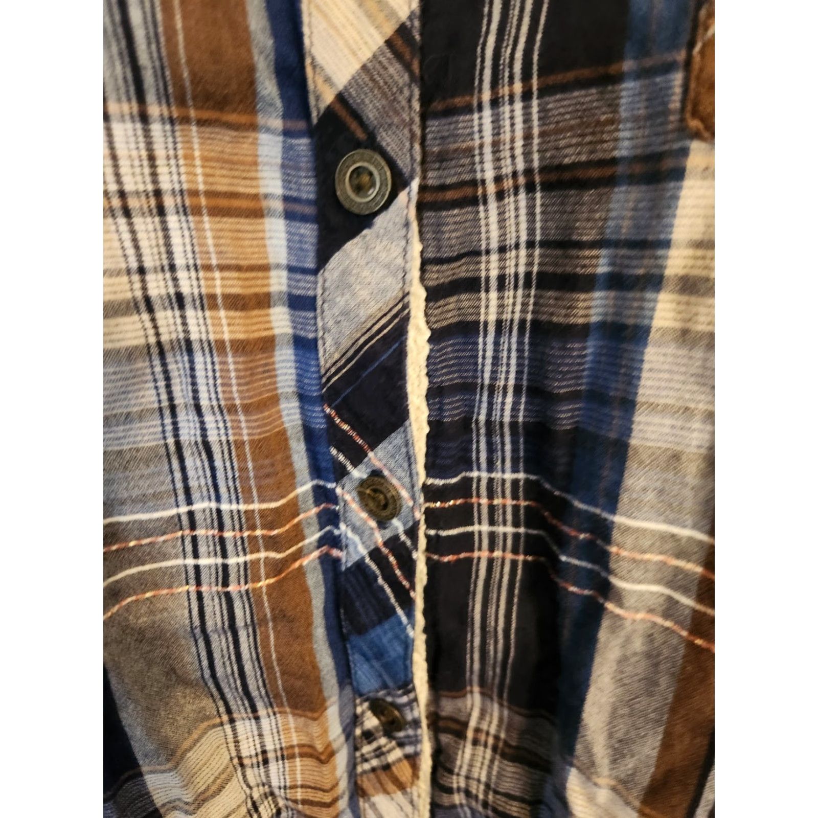 Vintage Dressbarn Button-Up Shirt Western Plaid Cotton 2X Women Size XXL / US 16-18 / IT 52-54 - 3 Thumbnail