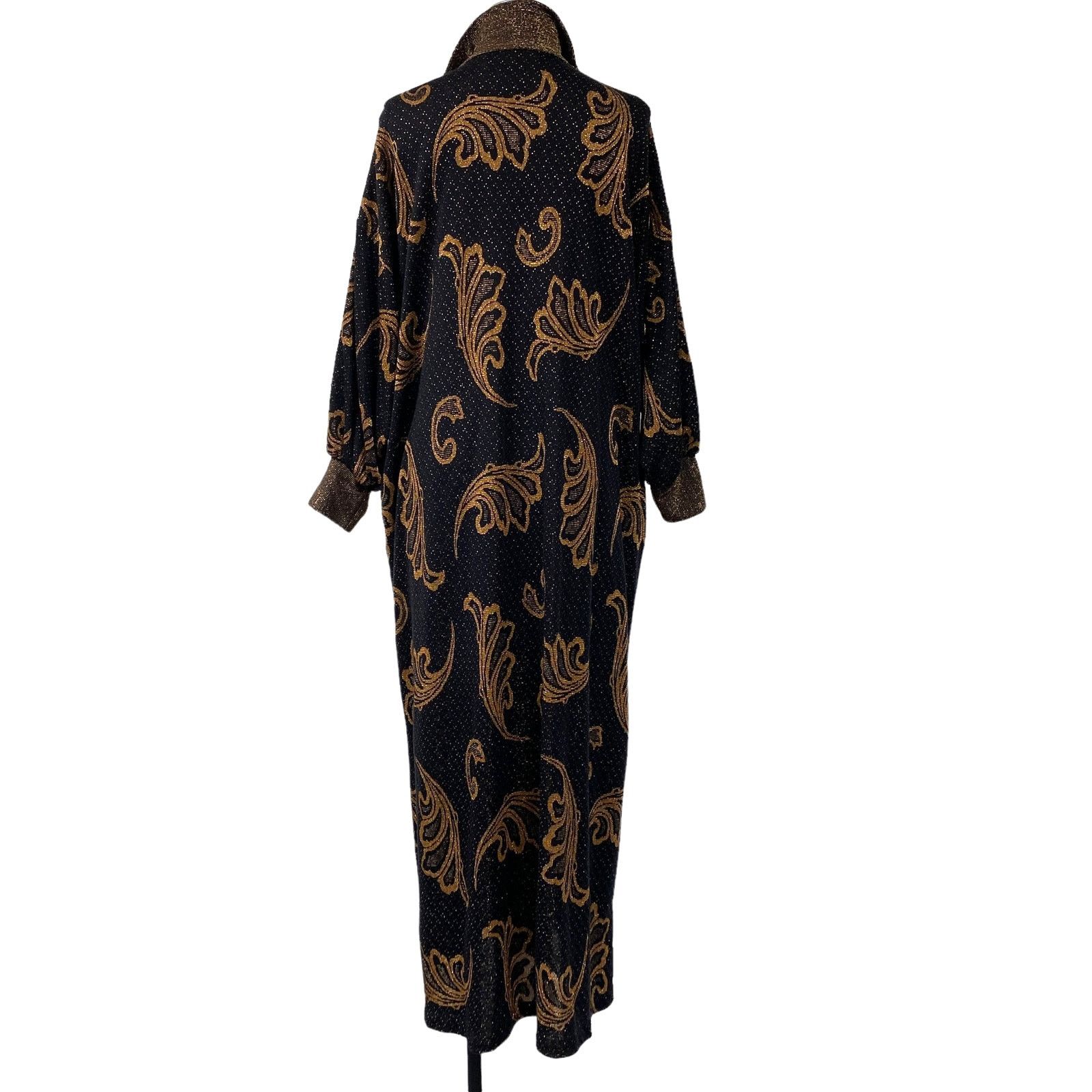 Vintage Vintage David Brown Womens Size M Black Gold House Dress Size M / US 6-8 / IT 42-44 - 9 Thumbnail