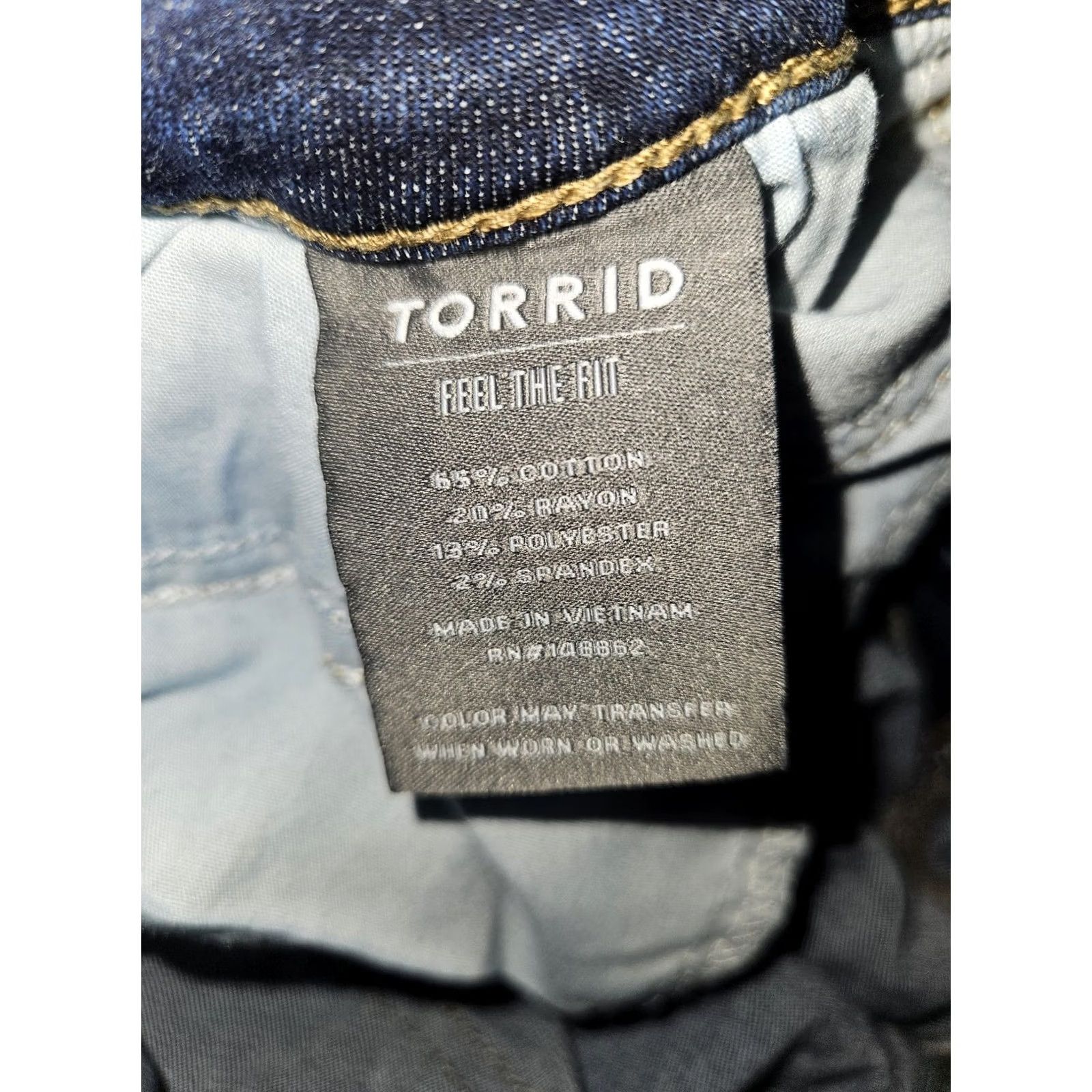 Torrid Torrid Jeans Womens 22R Jegging Dark Wash Blue High Rise Distressed Stretch Denim Jeans Slim Jegging Size 40" / US 18 - 7 Thumbnail