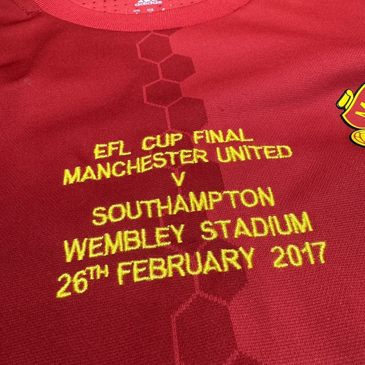 Adidas Manchestee united 2017 EFL cup player issue #9 Ibrahimovic Size US S / EU 44-46 / 1 - 5 Thumbnail