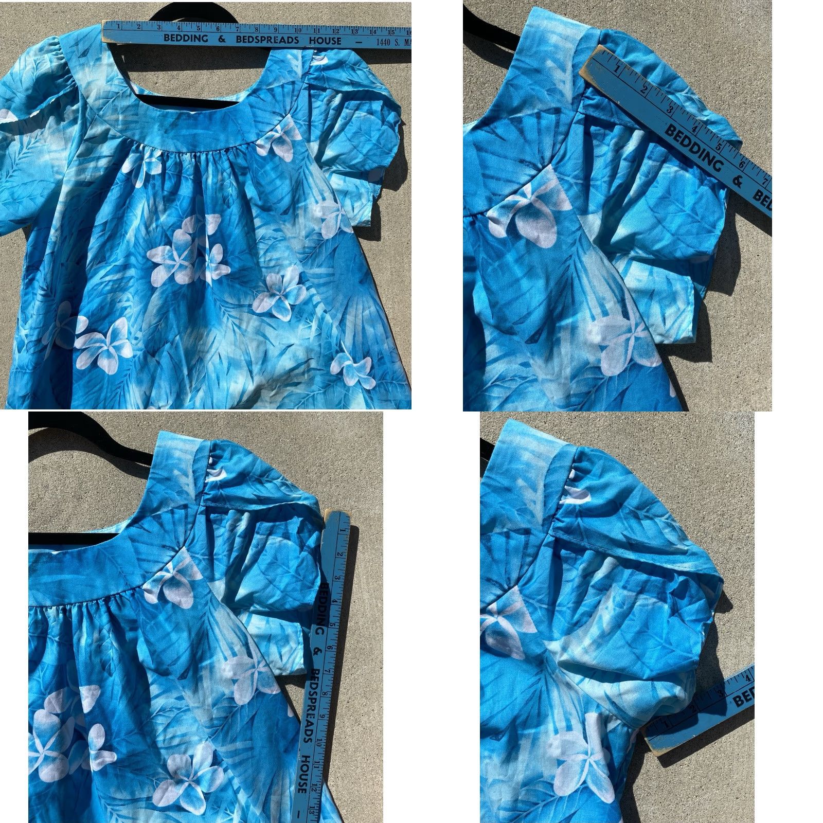 Vintage VINTAGE Royal Creations Made In Hawaii Muumuu Mumu Hawaiian Dress Tiki Aloha Size M Blue Cotton Blend Floral Sun/Beach Hawaiian M Womens Size M / US 6-8 / IT 42-44 - 11 Thumbnail