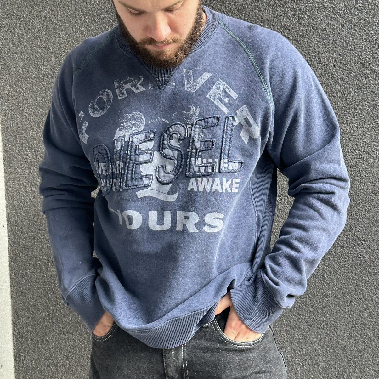 Diesel Vintage Japanese Style Diesel Sweatshirt Big Logo Y2K 00s Size US XXL / EU 58 / 5 - 1 Thumbnail