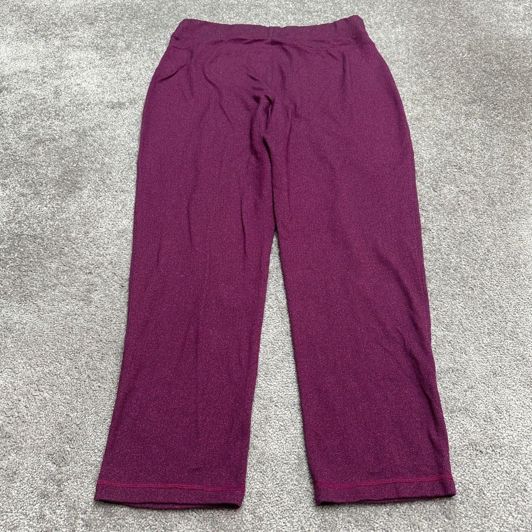 Talbots VINTAGE Talbots Pants Womens XL Purple Pull On Stretch Casual Yoga Active 36x31 Size 40" / US 18 - 2 Thumbnail