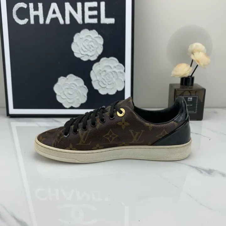Louis Vuitton Louis Vuitton Black Monogram Sneakers -2508 Size US 5.5 / EU 38 - 8 Thumbnail
