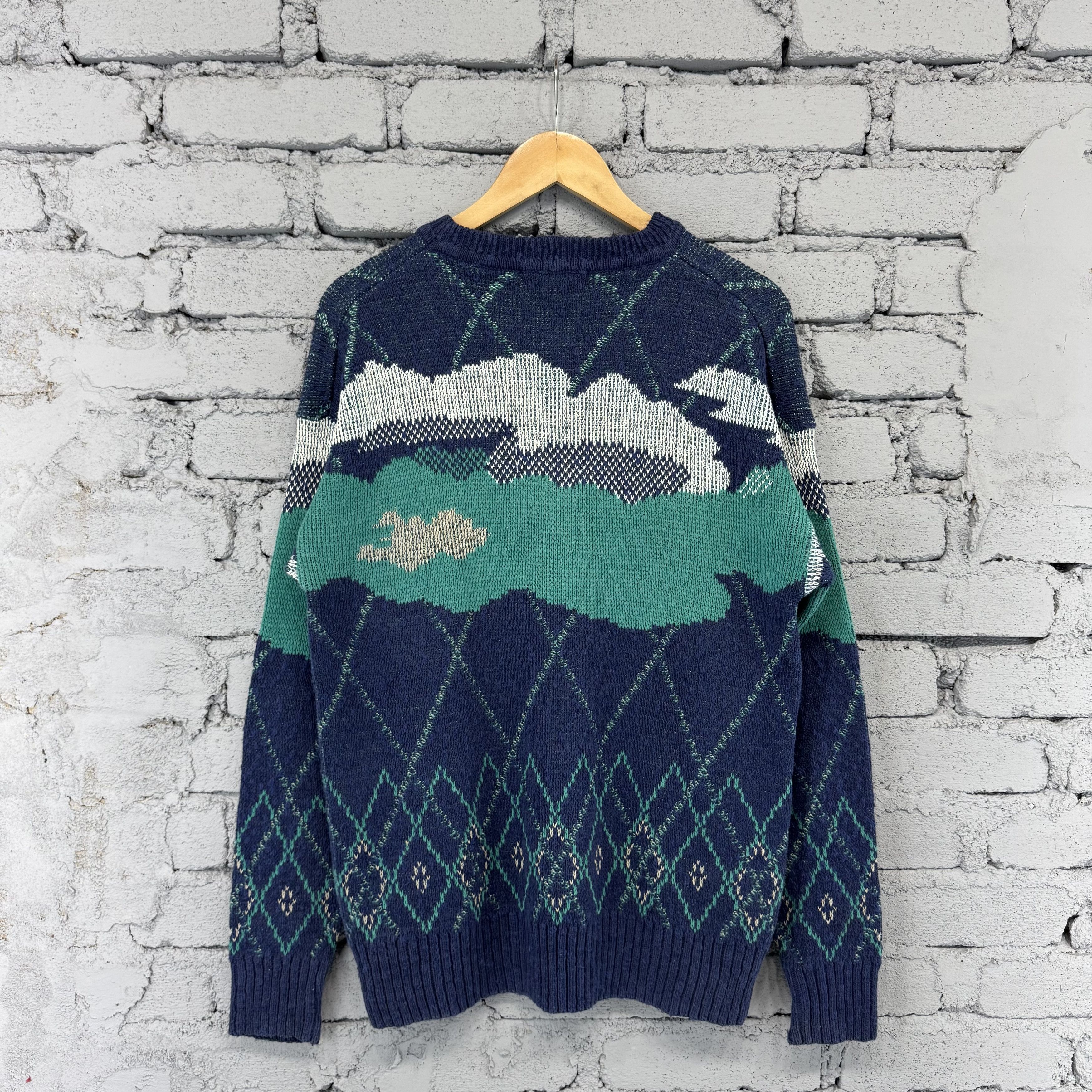 Japanese Brand Vintage 90s Sweater Knitwear Golf Graphic Crewneck Sportwear Size US M / EU 48-50 / 2 - 2 Thumbnail