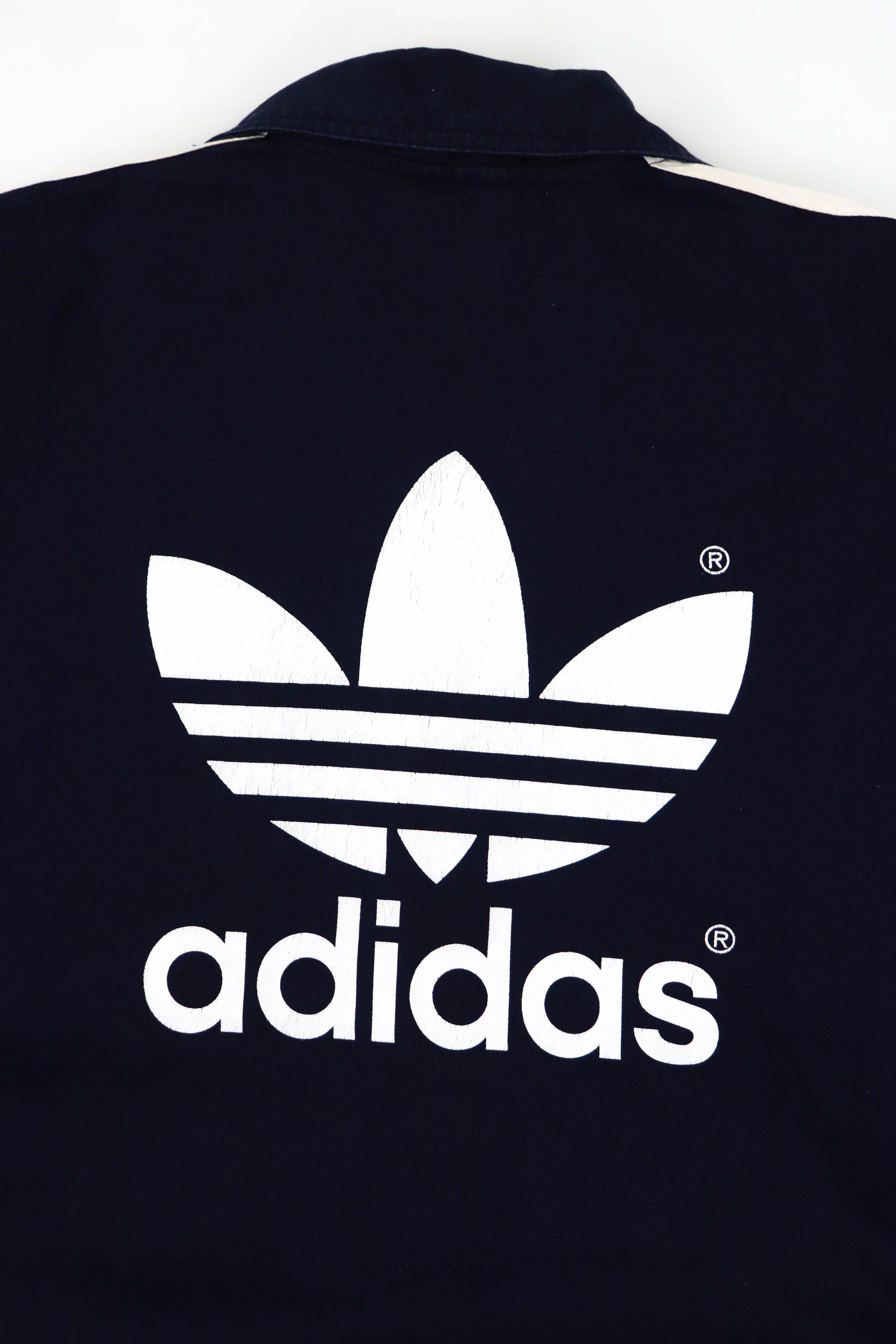 Adidas 90s Vintage Adidas Big Logo Cotton Overhead Anorak Jacket Size US M / EU 48-50 / 2 - 3 Thumbnail
