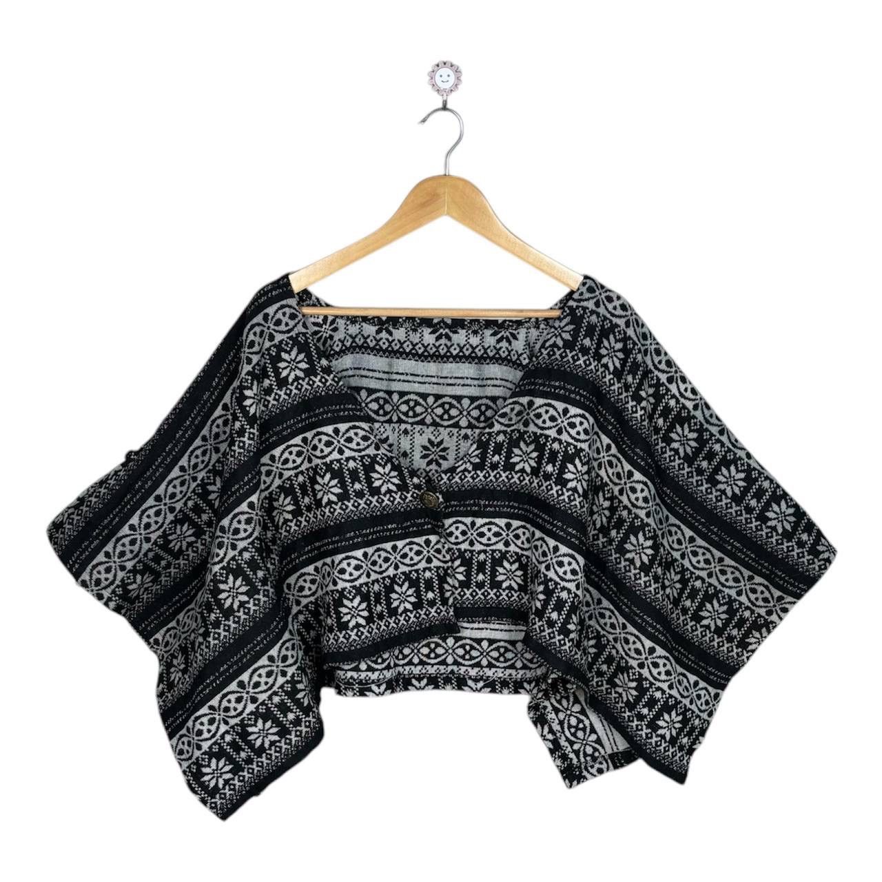 Cloak × Native Vintage Native Navajo Knitted Poncho Cloaks Capes Size US M / EU 48-50 / 2 - 1 Thumbnail