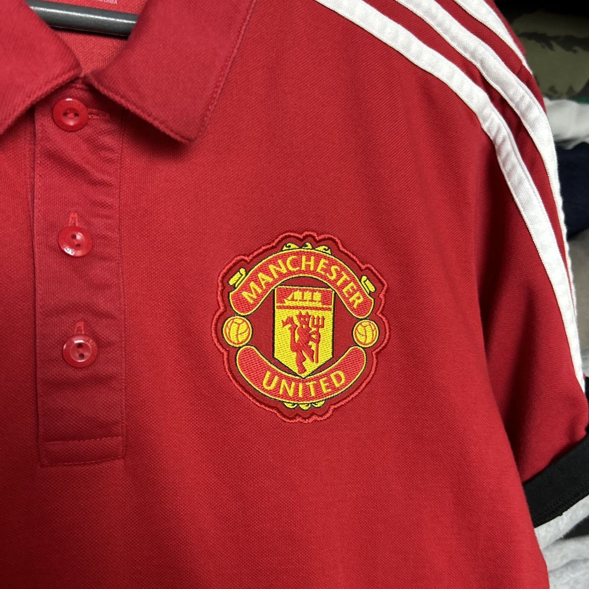 Adidas Mens Adidas FC Manchester United Training soccer polo Size US S / EU 44-46 / 1 - 4 Thumbnail
