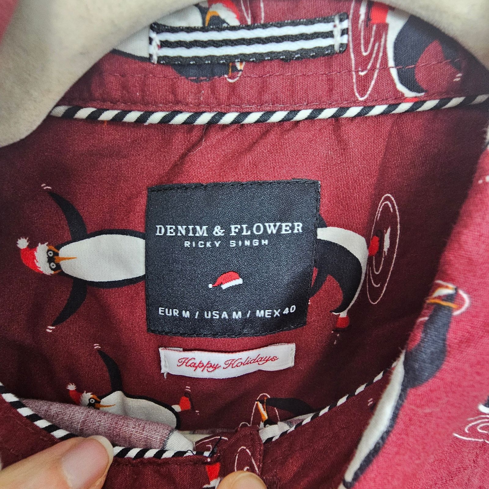 Flower Mountain Denim & Flower Ricky Singh Button Front Red Penguin M Size US M / EU 48-50 / 2 - 6 Thumbnail