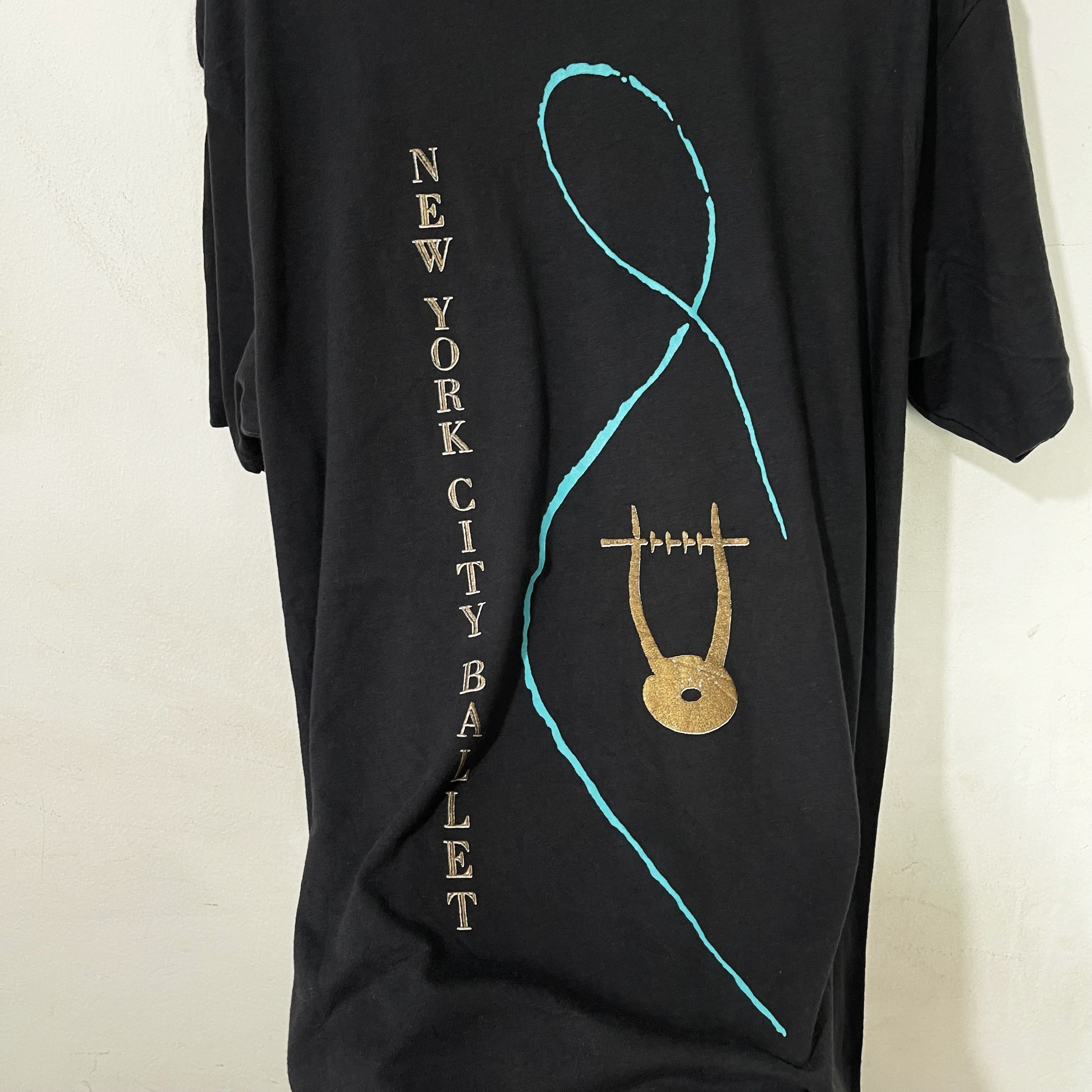 Vintage Vintage 80s New York City Ballet T-Shirt Size US L / EU 52-54 / 3 - 2 Thumbnail