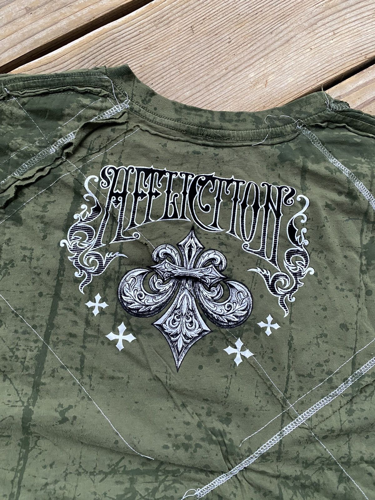 Affliction Vintage Y2K Affliction Distressed Style Cotton Grunge Tee Size US XL / EU 56 / 4 - 6 Thumbnail