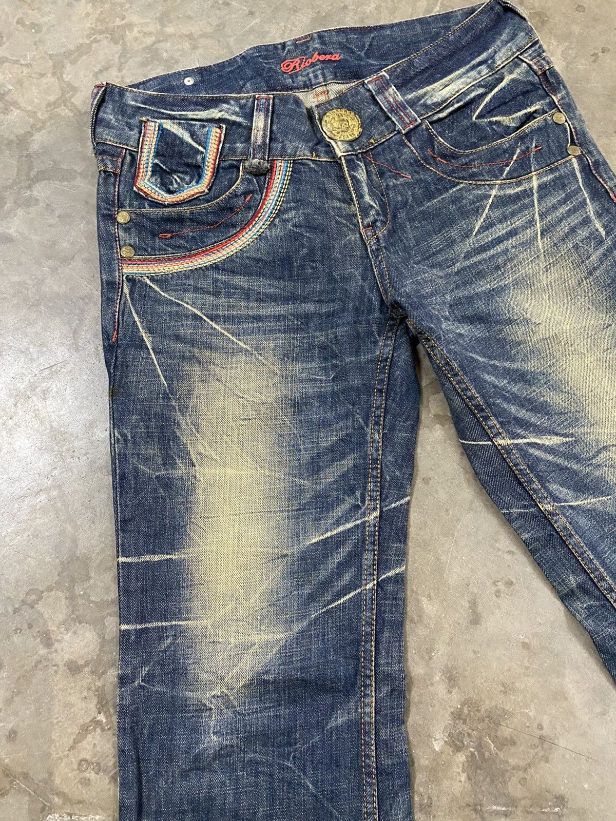 Hysteric Glamour Flare Jeans Japanese Riobera Mud Rusty Denim @301 Size US 31 - 9 Thumbnail