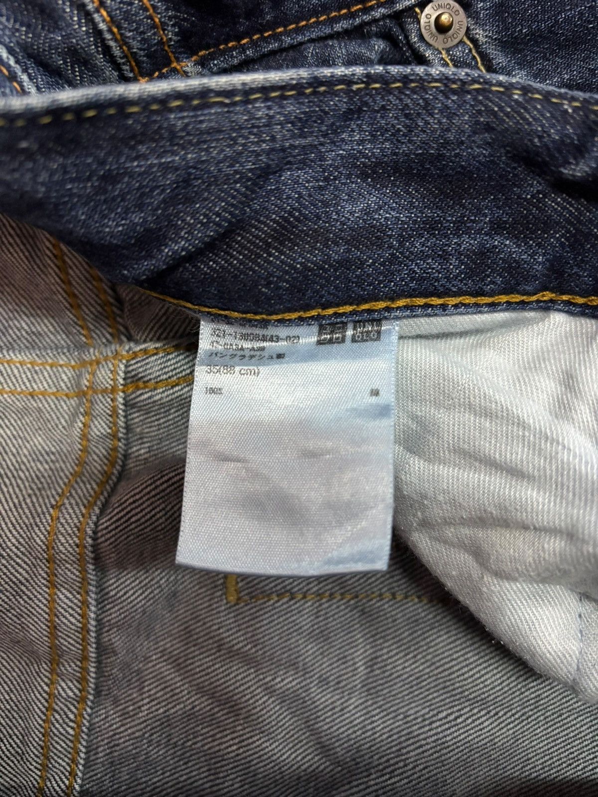 Japanese Brand × Kaihara Denim × Self Edge Vintage Kaihara Uniqlo Selvedge Blue Indigo Jeans Size US 36 / EU 52 - 6 Thumbnail