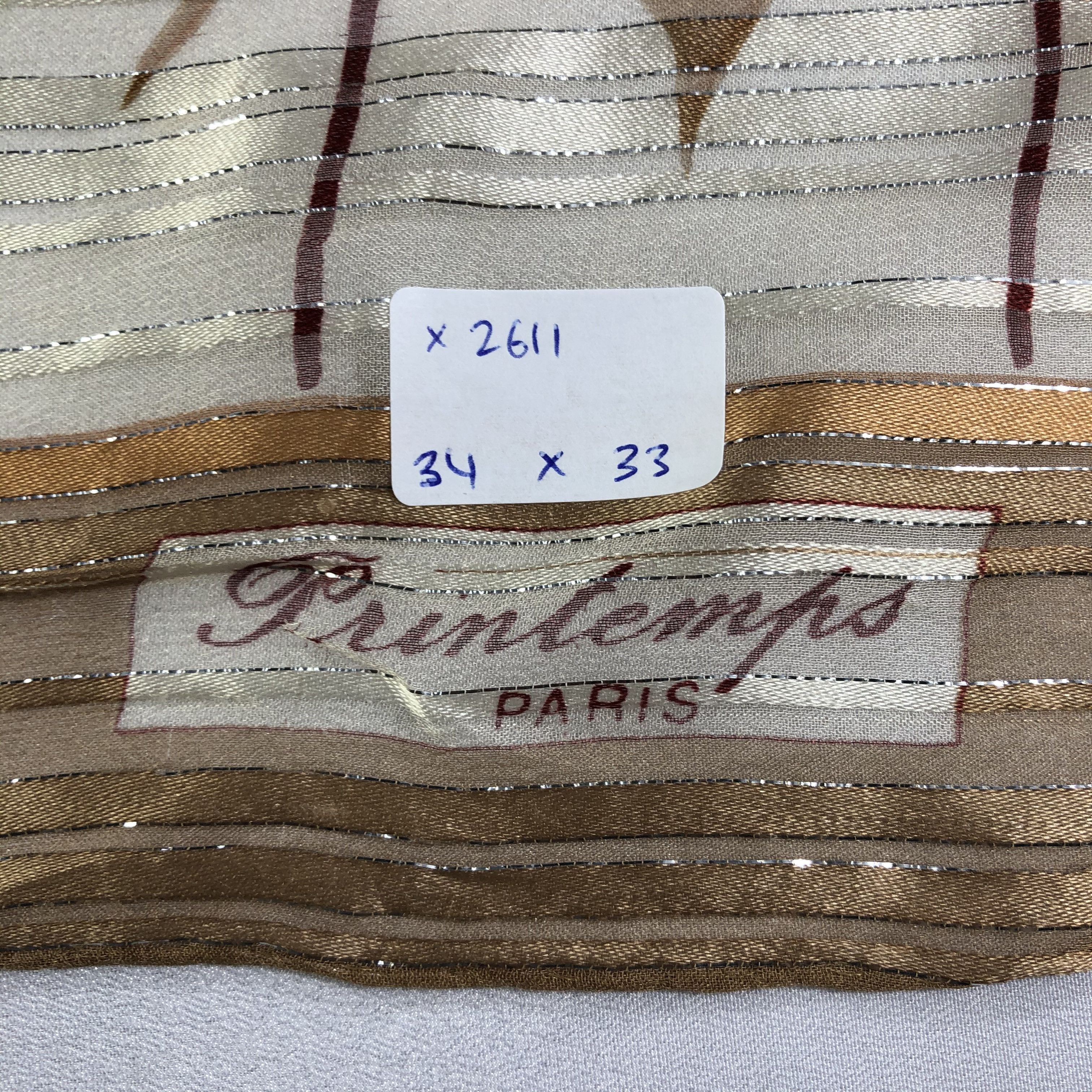 Vintage Vintage Printemps Paris Silk Scarf Size ONE SIZE - 7 Thumbnail