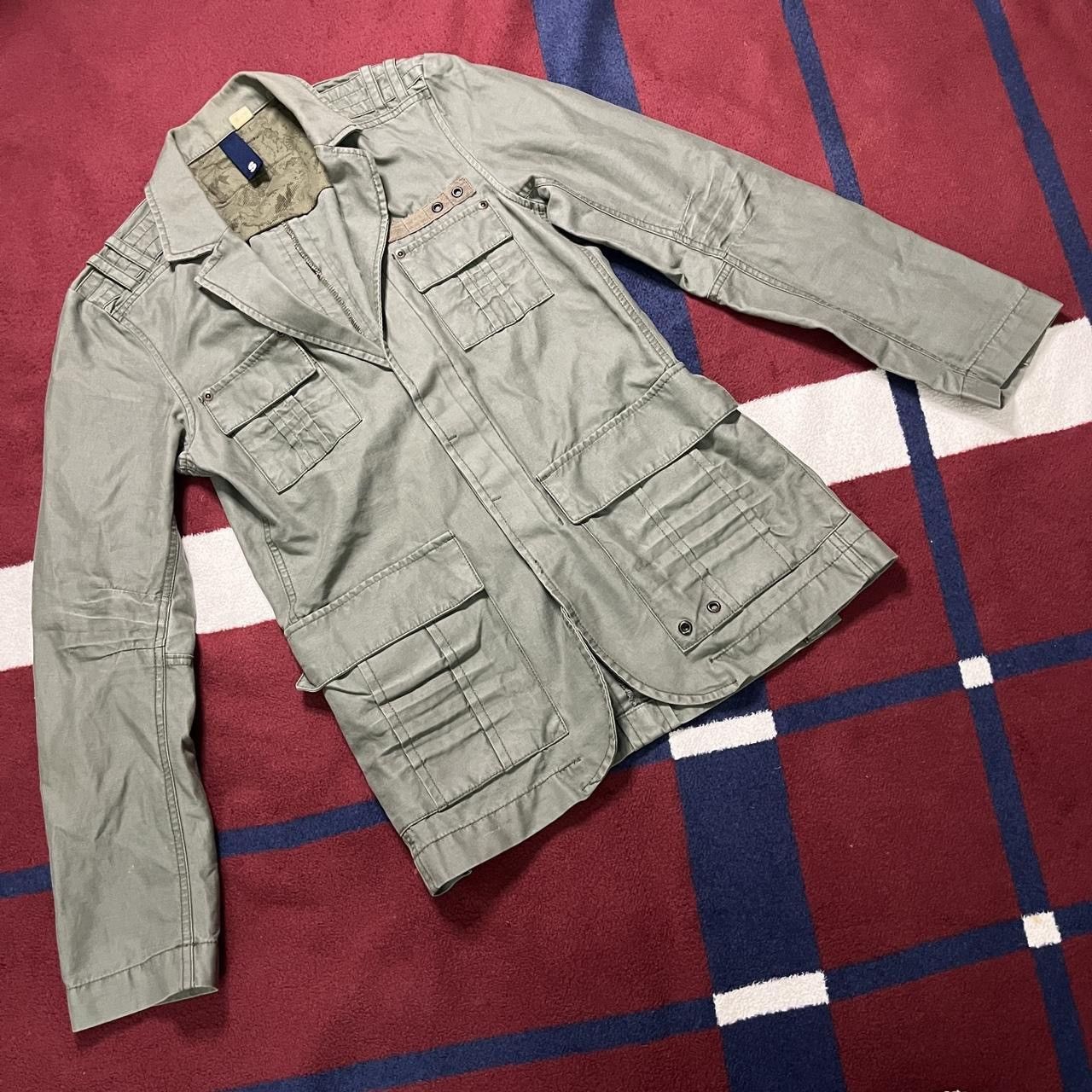 H&M Divided green Utility Cargo Military Chore Field Jacket Size S / US 4 / IT 40 - 1 Thumbnail