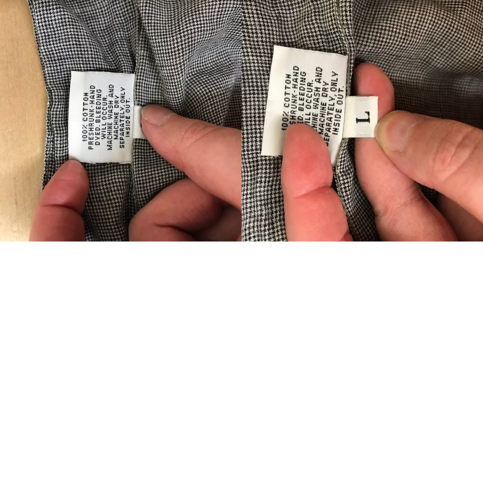 Vintage CP Shades Sausalito Womens Grey Micro Houndstooth Cotton Button Down Shirt XL Size XL / US 12-14 / IT 48-50 - 8 Thumbnail