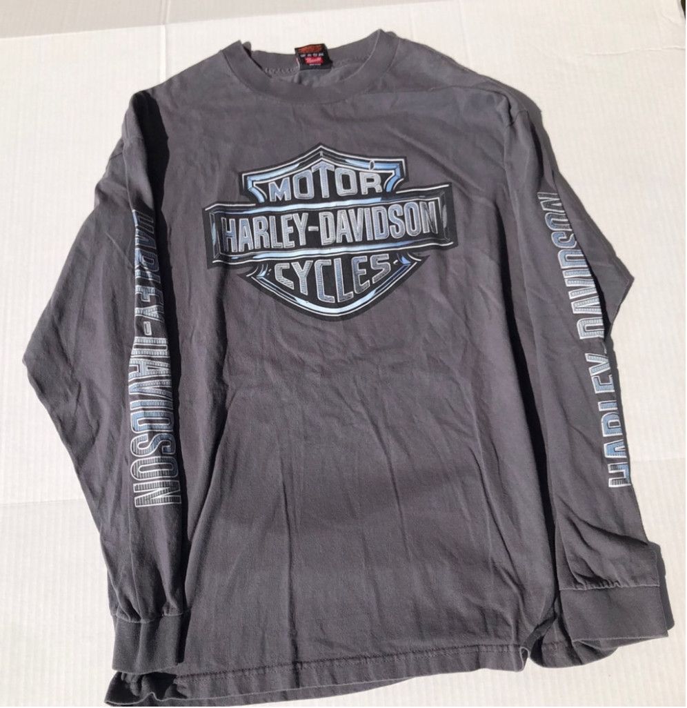 Harley Davidson Harley-Davidson T-Shirt XL Gray Blue Size US XL / EU 56 / 4 - 1 Thumbnail