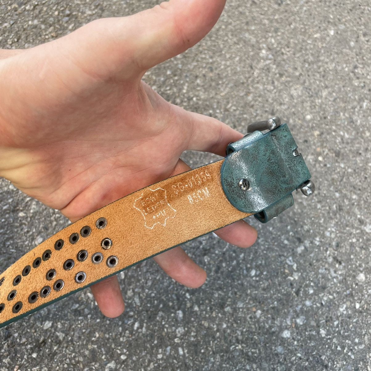 Vintage Vintage Y2K Studded Leather Belt Punk Goth Rave Alt Baggy OS Size ONE SIZE - 6 Thumbnail