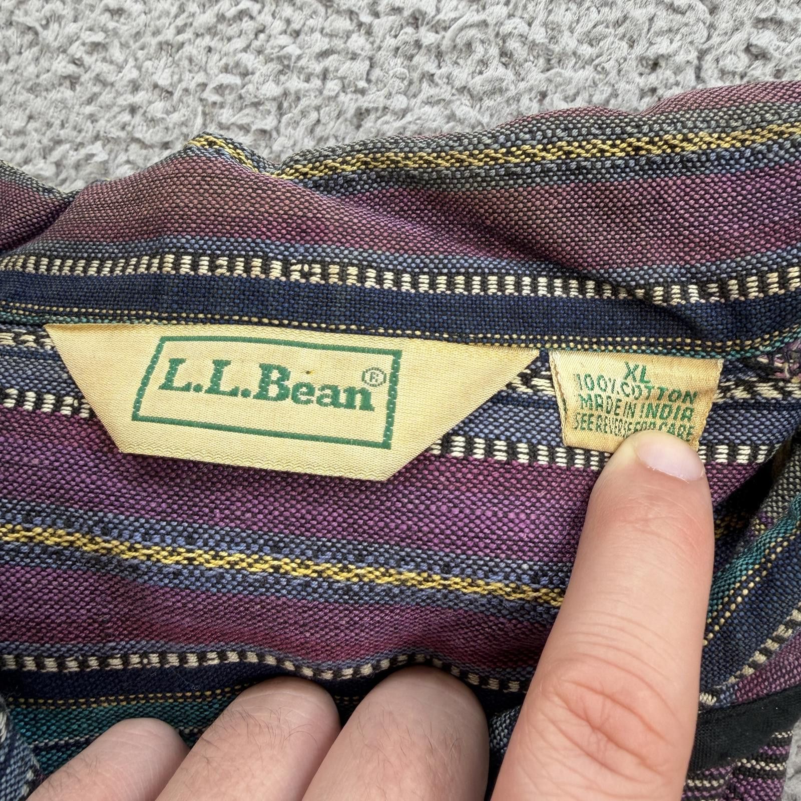 L.L. Bean Vintage LL Bean Southwestern Aztec Woven Jacket XL Cropped Size US XL / EU 56 / 4 - 4 Thumbnail