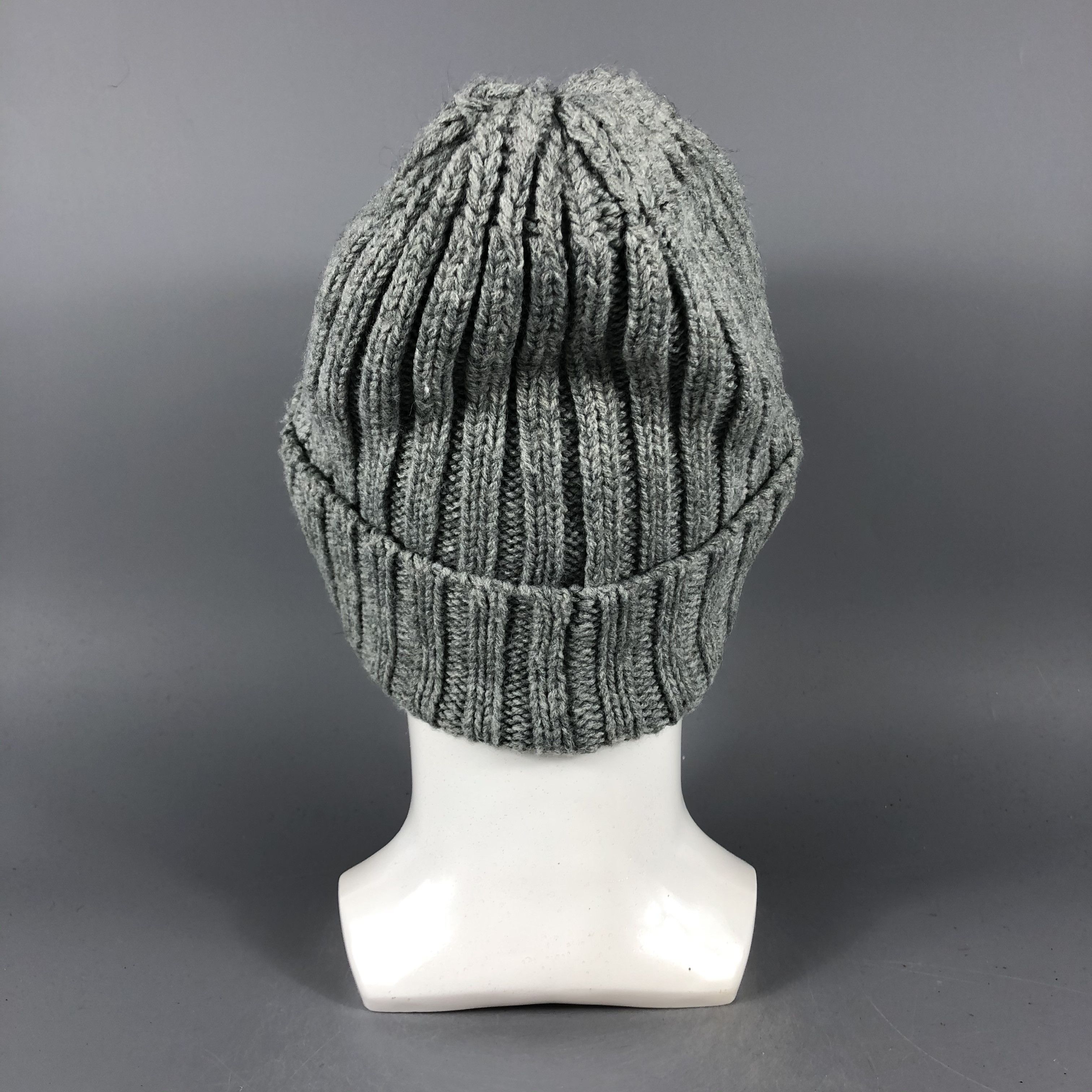 GU × Vintage GU Silver Ribbed Beanie Snow Hat Snow Cap -D830 Size ONE SIZE - 2 Thumbnail