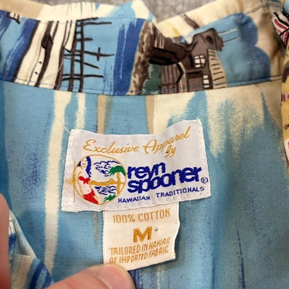 Reyn Spooner REYN SPOONER Shirt Mens Medium Button Hawaiian Exclusive Island Beach Print S/S Size US M / EU 48-50 / 2 - 2 Thumbnail