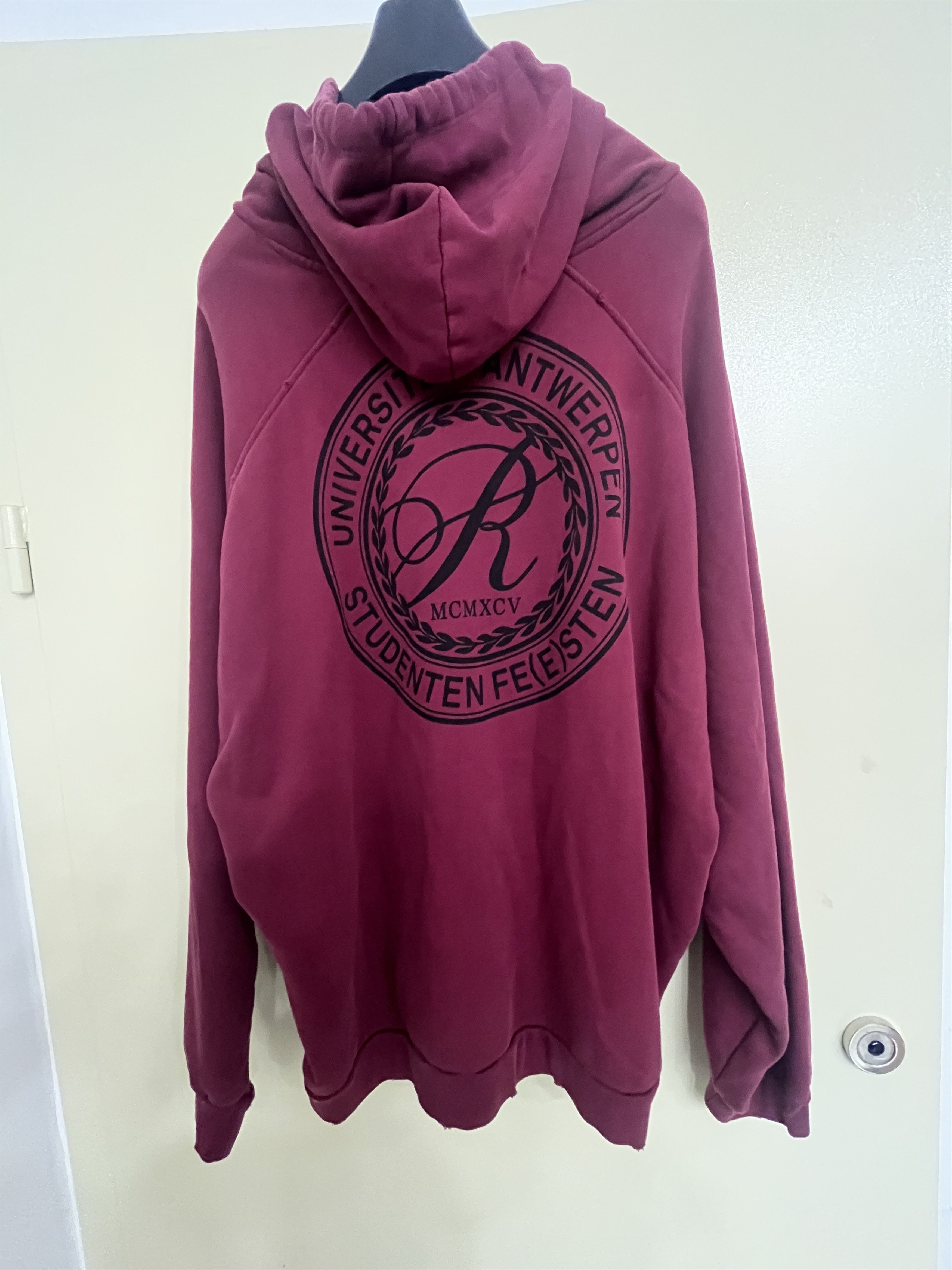 Raf Simons Raf Simons University of Antwerp Distressed Hoodie Size US S / EU 44-46 / 1 - 2 Thumbnail