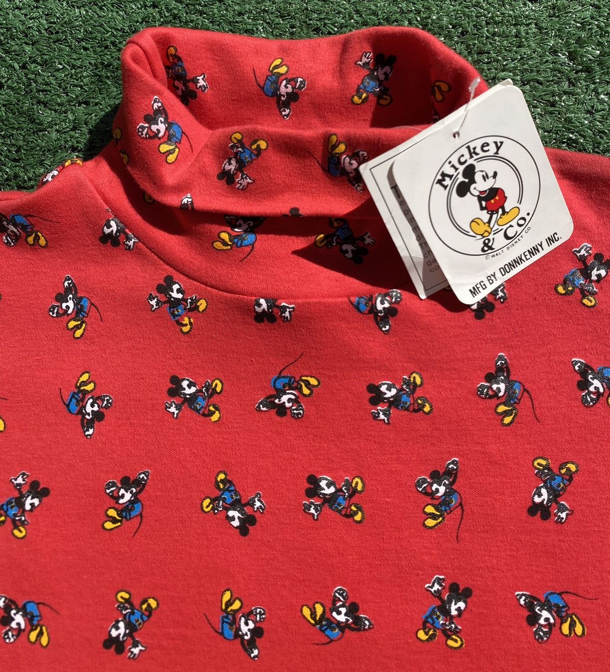 Mickey & Co. New VTG 90’s Mickey Donnkenny All Over Print TurtleNeck Size M / US 6-8 / IT 42-44 - 4 Thumbnail