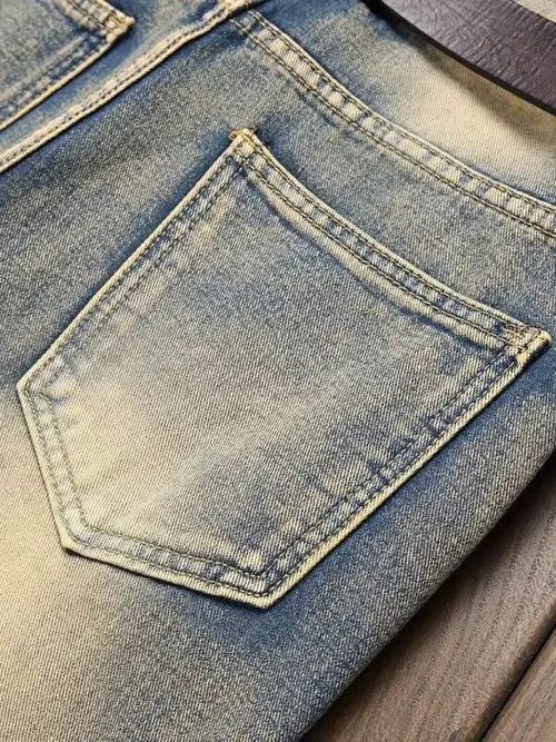 Jean Skinny stacked distressed washed jeans Size US 30 / EU 46 - 4 Thumbnail