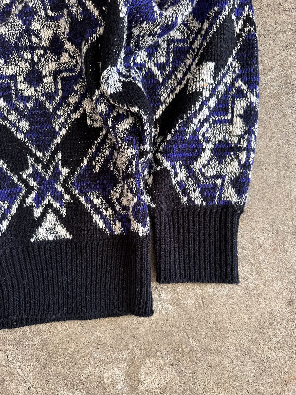 City Streets × Vintage 90s Blue Pattern Cardigan Size US M / EU 48-50 / 2 - 4 Thumbnail