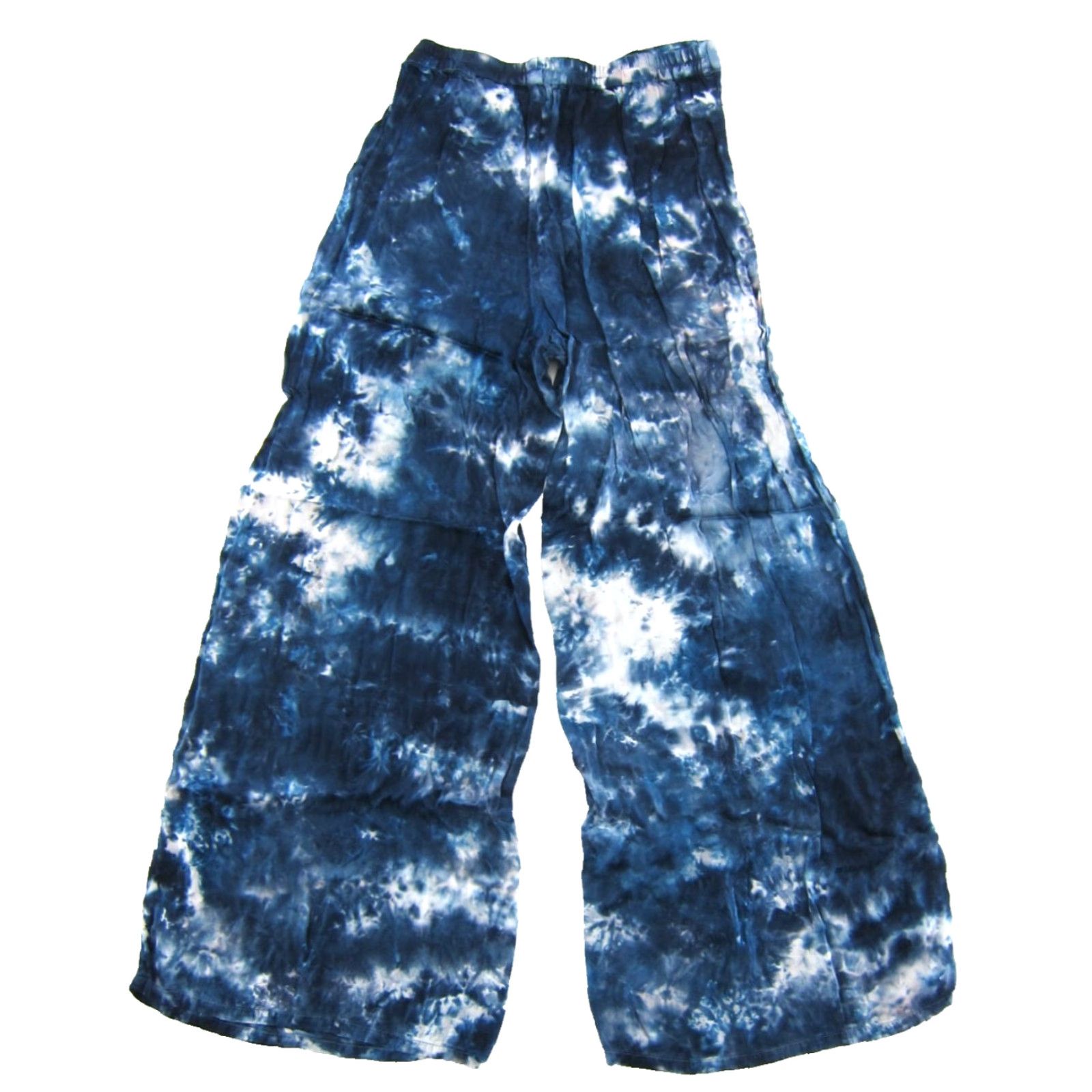 Young Fabulous & Broke Young Fabulous & Broke Blue White Tie Dye Wide Leg Pull-On Pants Women Small Size 28" / US 6 / IT 42 - 2 Thumbnail