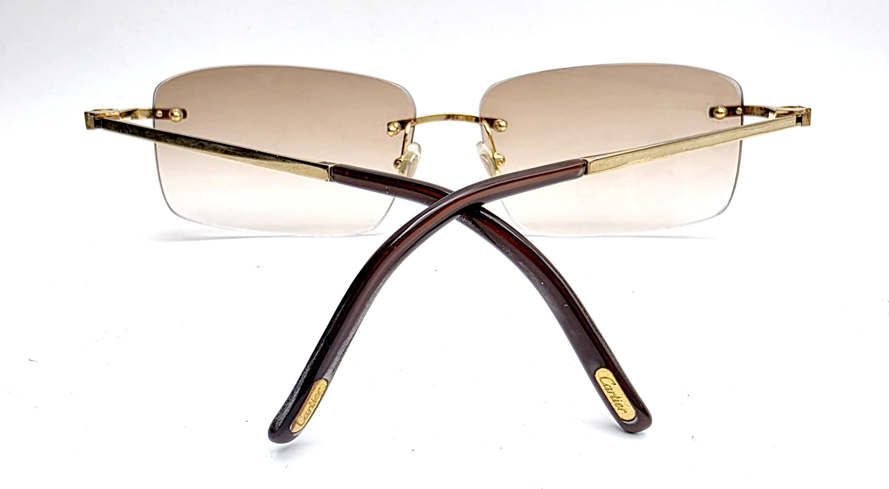 Cartier Luxury Cartier Pink Sapphire Sunglasses 17309 Size ONE SIZE - 13 Thumbnail
