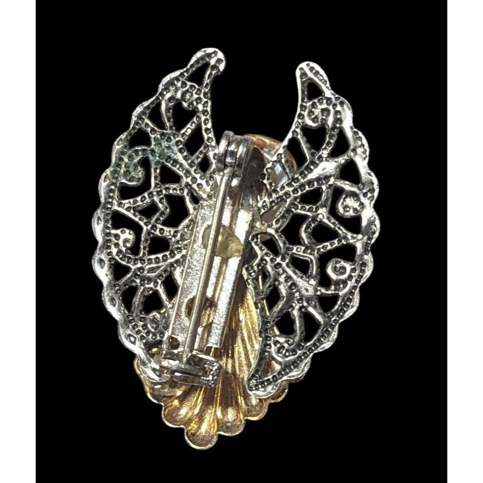 Other Vintage Metallic Layered Guardian Angel Brooch Size ONE SIZE - 2 Thumbnail