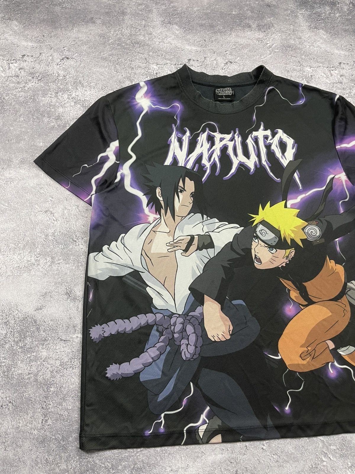 Anime Vintage 2002 Naruto Shippuden Sasuke Shonen Jump T-Shirt Size US L / EU 52-54 / 3 - 6 Thumbnail