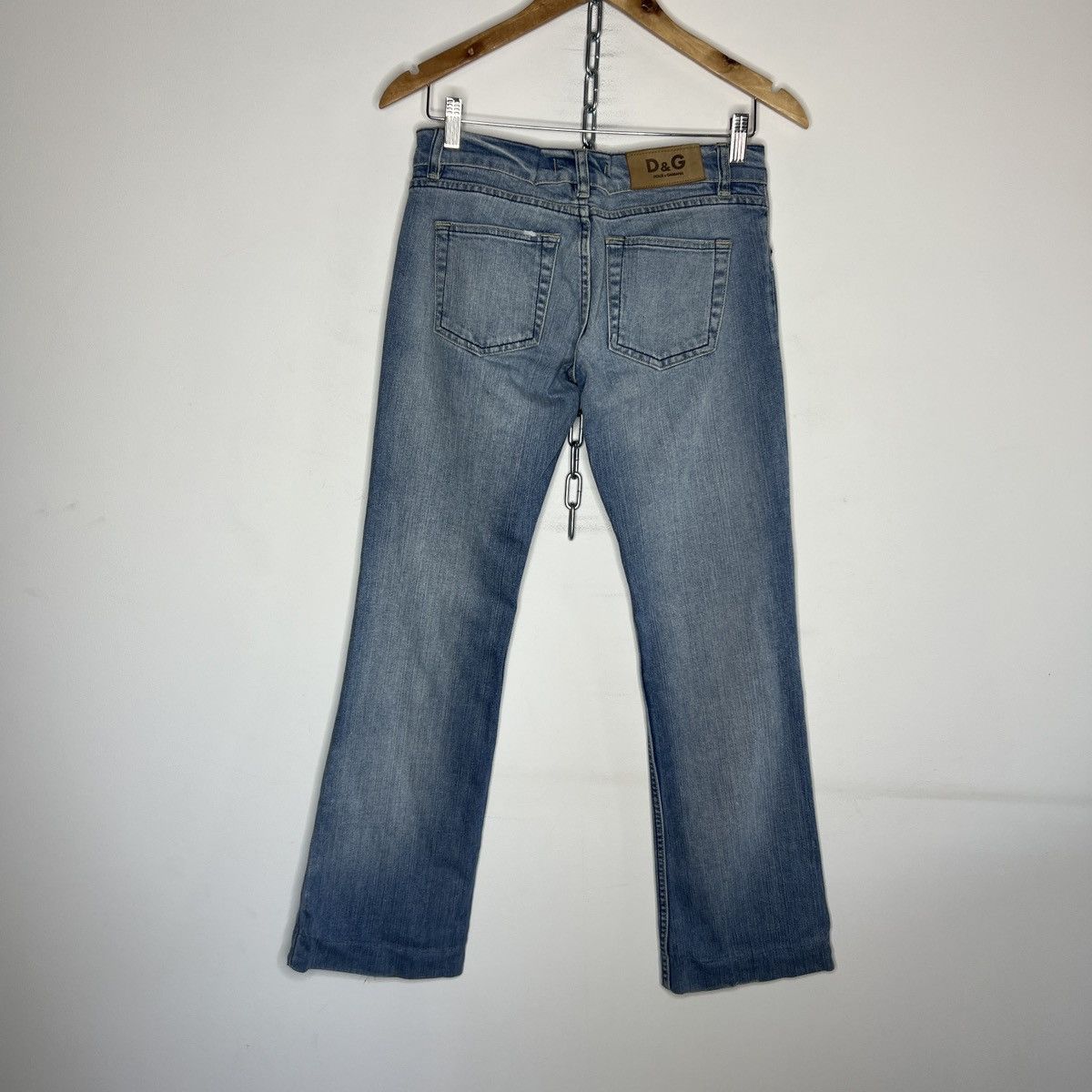 Dolce & Gabbana × Vintage Dolce&Gabbana Low Rise Flared Y2K BootCut 00’s Jeans Pants Size 29" - 6 Thumbnail