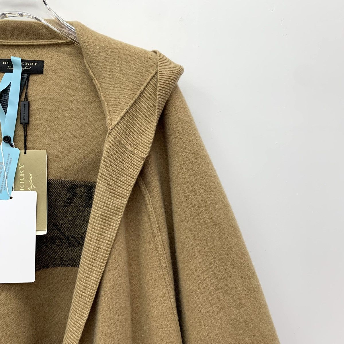 Burberry Burberry Brown Logo Wool Poncho Shawl Jacket Size ONE SIZE - 3 Thumbnail