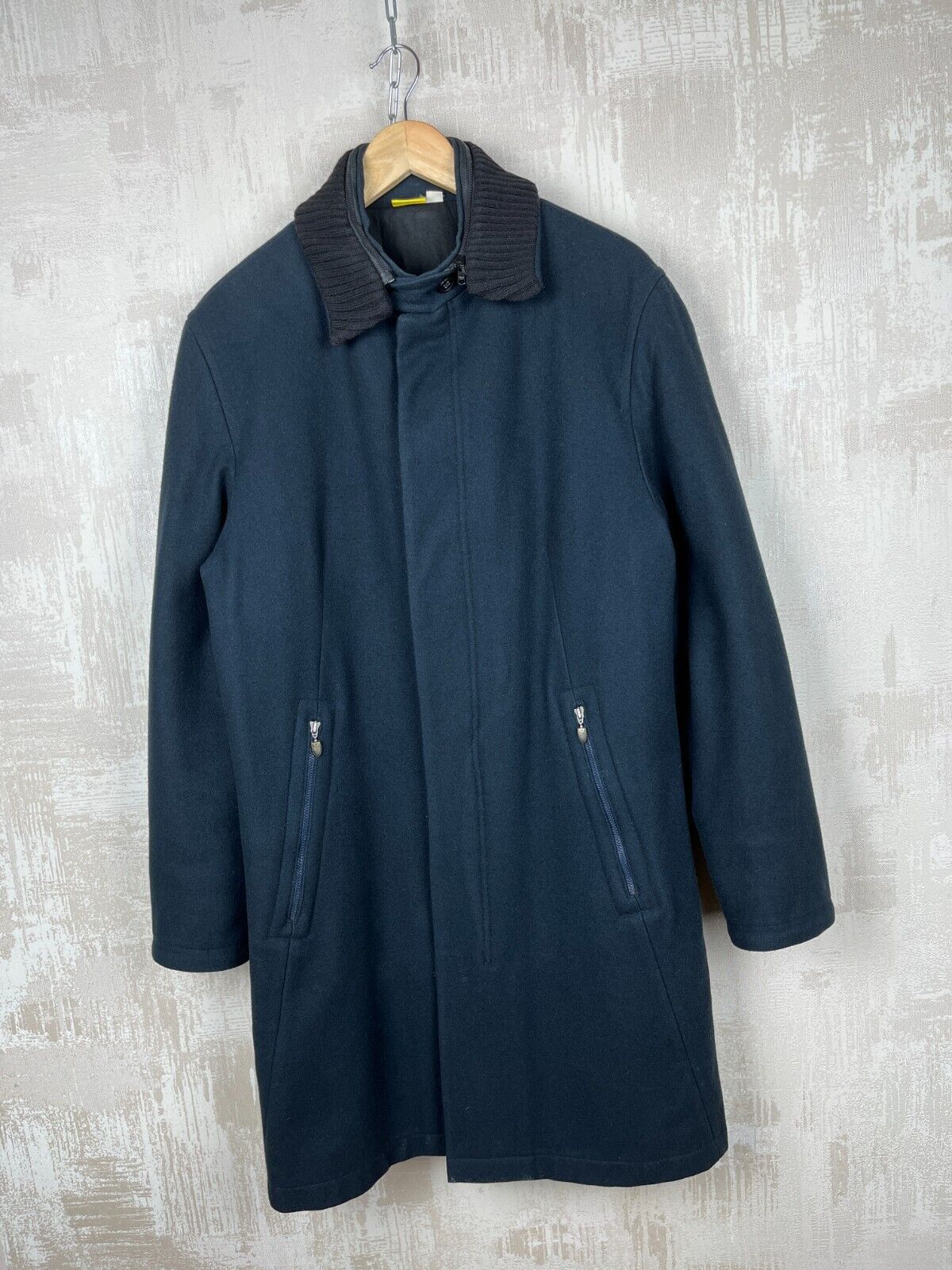00s MANDARINA DUCK　Melange Wool Coat Mandarina Duck Cotton Blend Coat (2000s) – VILIS VINTAGE