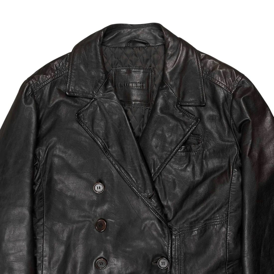 Dirk Bikkembergs Dirk Bikkembergs Leather Caban Jacket Size US L / EU 52-54 / 3 - 4 Thumbnail
