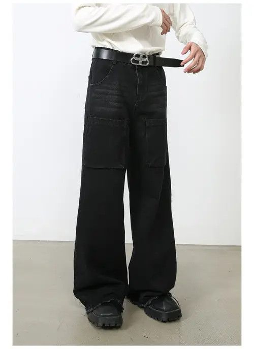 VIBE Black Cargo Denim Jeans Size US 30 / EU 46 - 2 Thumbnail