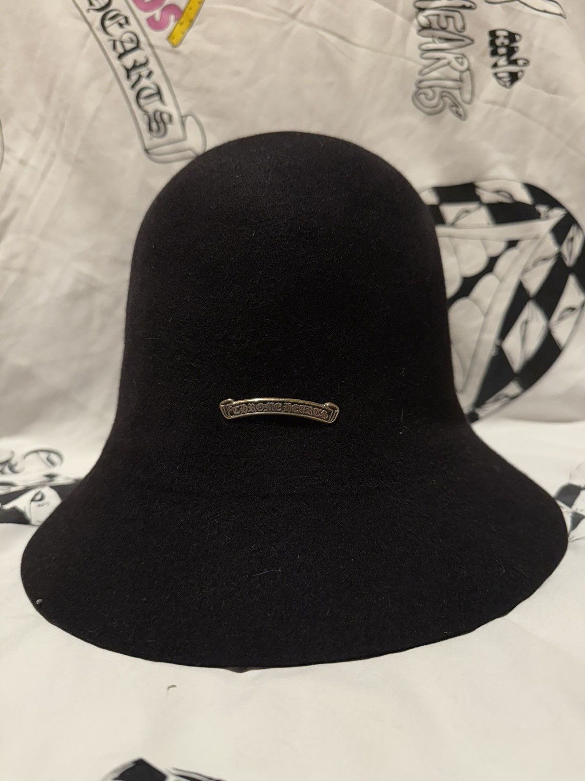 Chrome Hearts CH Patch Beaver Felt Hat Crash Helmet Size ONE SIZE - 2 Thumbnail