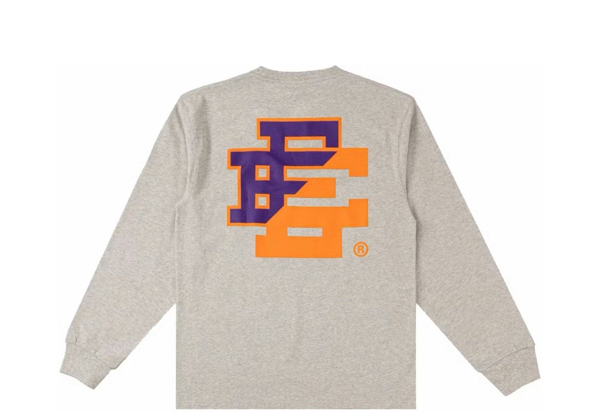 Eric Emanuel Eric Emanuel EE grey w purple & orange long sleeve shirt XL Size US XL / EU 56 / 4 - 2 Thumbnail