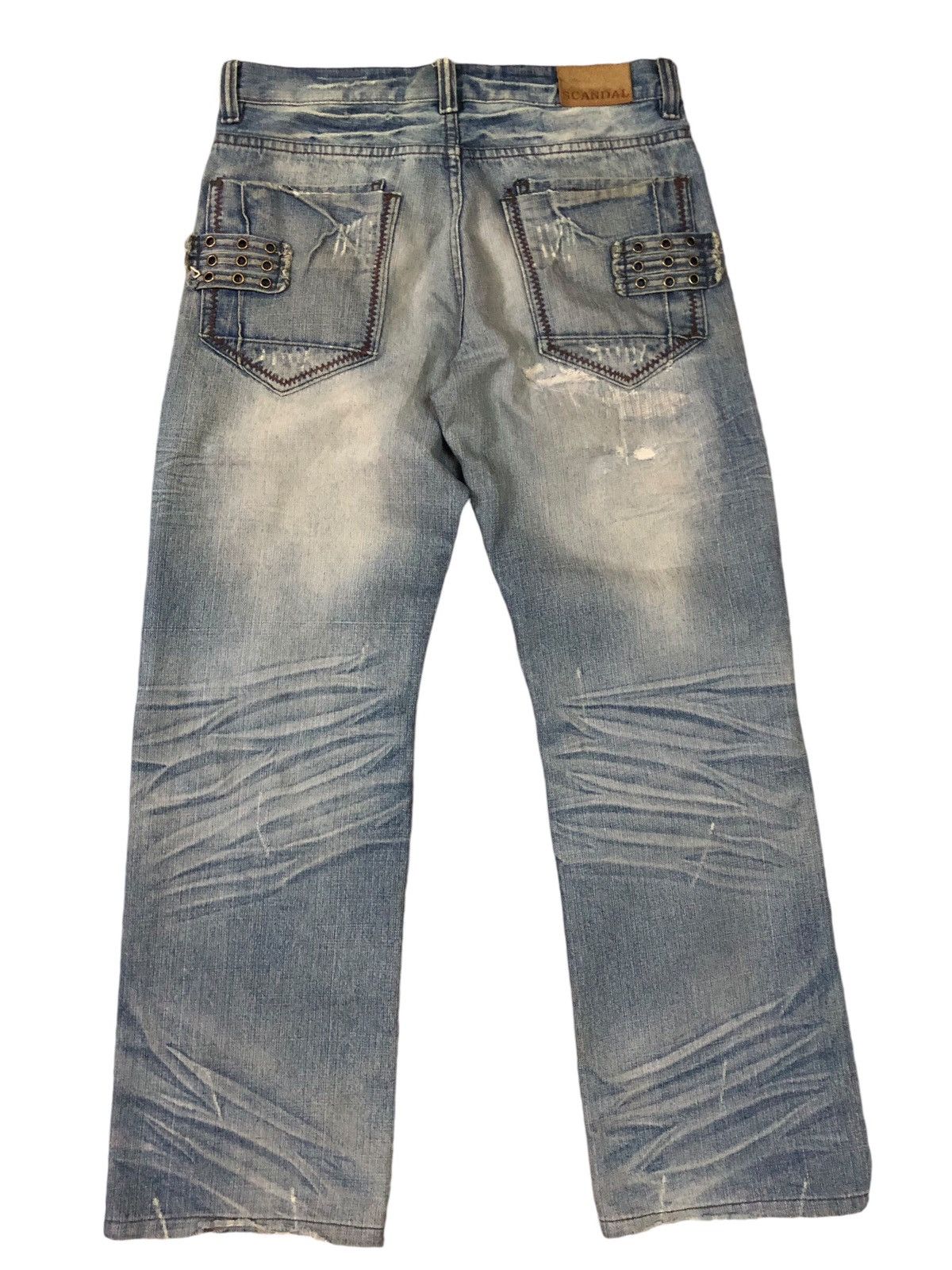 If Six Was Nine × Japanese Brand × Le Grande Bleu (L.G.B.) Scandal Rusty Mud Max Denim pants Size US 31 - 2 Thumbnail