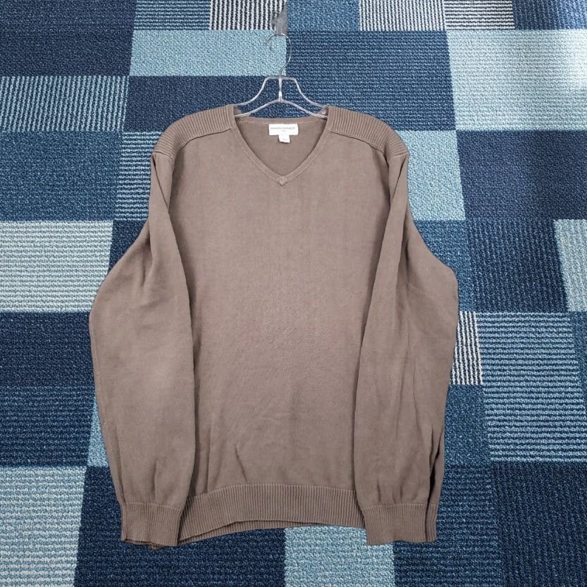 Banana Republic Banana Republic Sweatshirt Mens L Brown V-Neck Pullover Long Sleeve Size US L / EU 52-54 / 3 - 1 Thumbnail